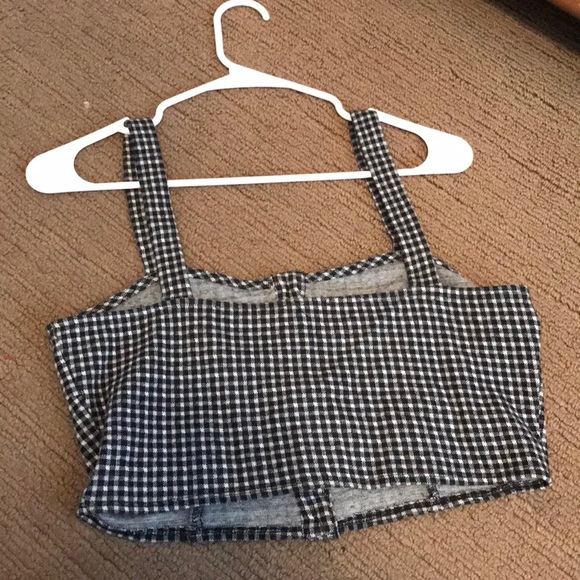 black and white checkered halter top - Picture 3 of 3